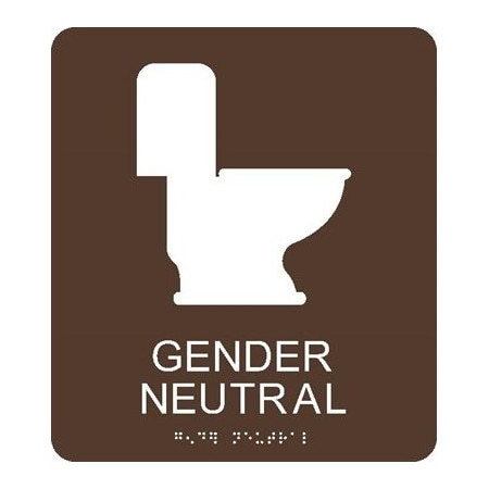 Gender Neutral Braille Ada Sign, ADA24BR